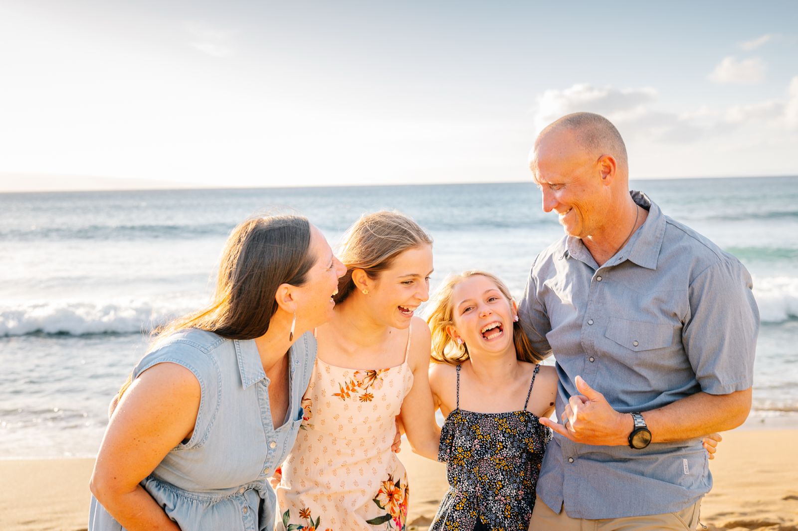 Aloha Lens Maui team capturing a family at sunset